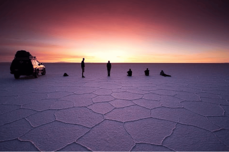 Sunset on the salt flat